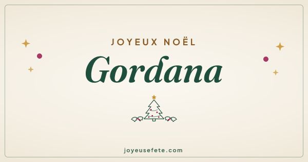 Image « Joyeux Noël Gordana » au format large