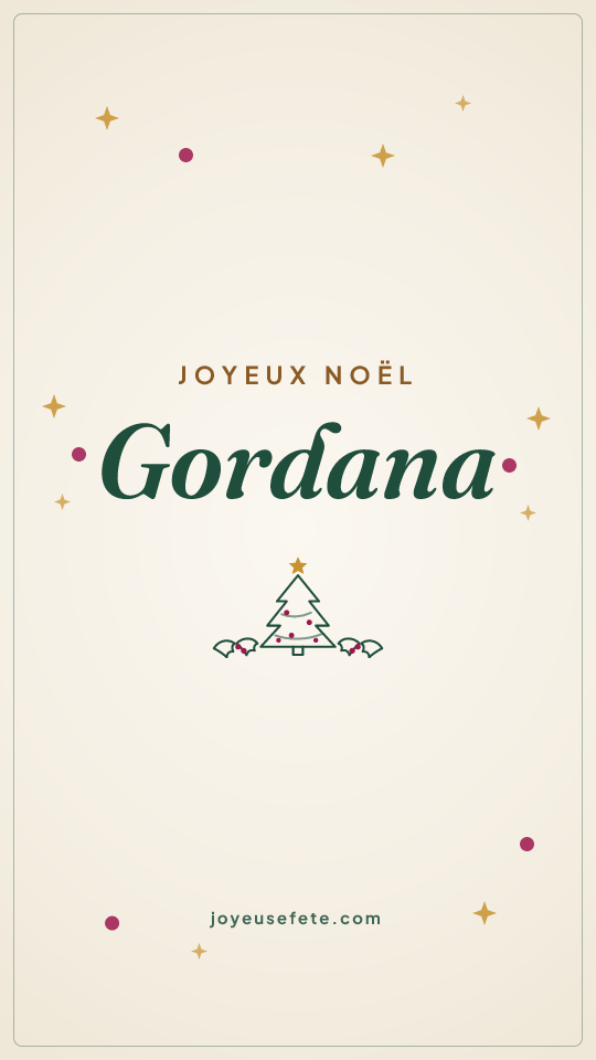 Image « Joyeux Noël Gordana » au format story