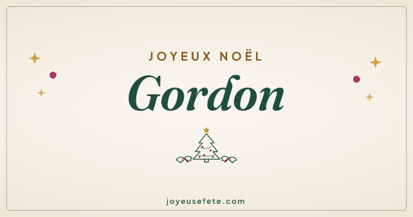 Image « Joyeux Noël Gordon » au format large