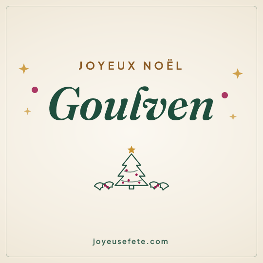 Image carrée « Joyeux Noël Goulven » pour WhatsApp