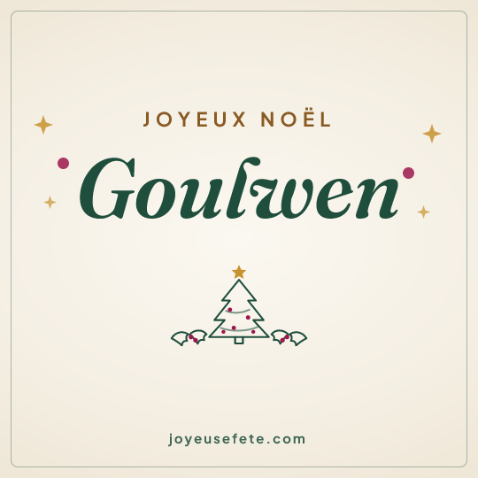 Image carrée « Joyeux Noël Goulwen » pour WhatsApp