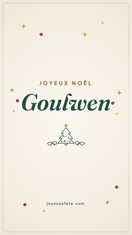 Image « Joyeux Noël Goulwen » au format story