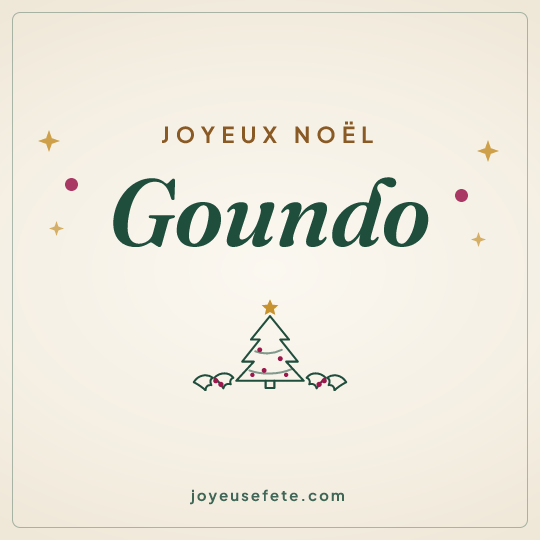 Image carrée « Joyeux Noël Goundo » pour WhatsApp