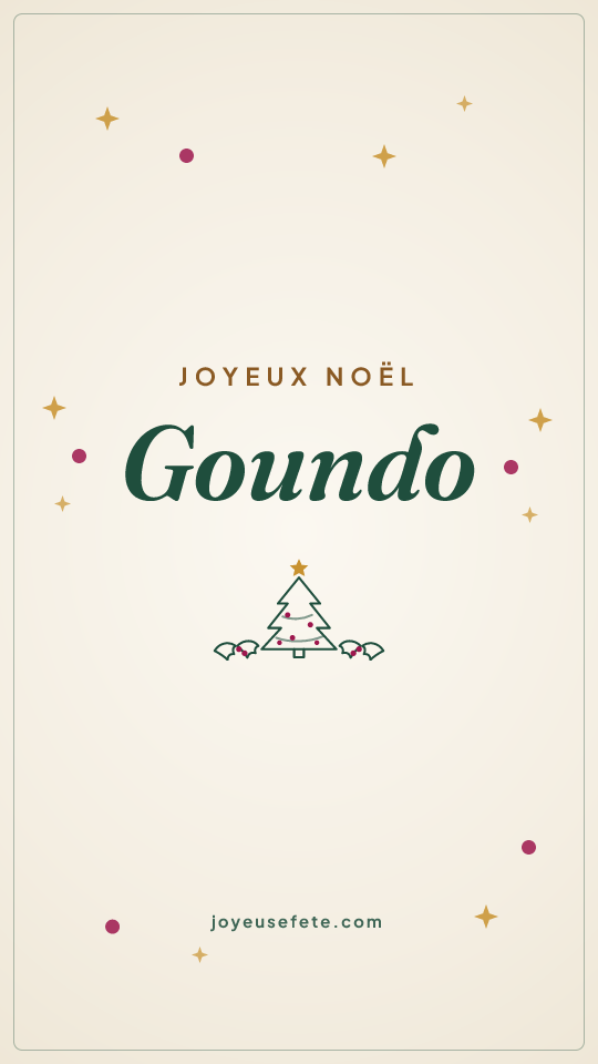 Image « Joyeux Noël Goundo » au format story