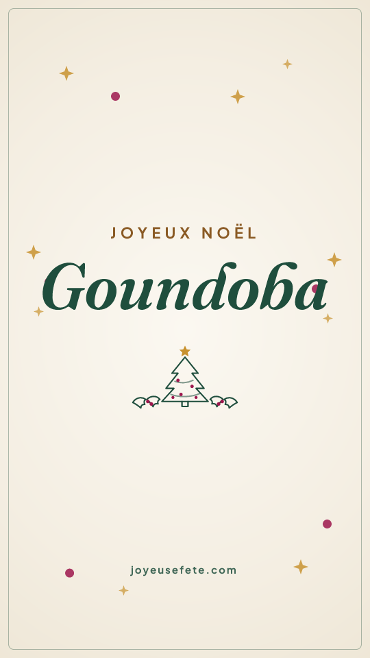 Image « Joyeux Noël Goundoba » au format story