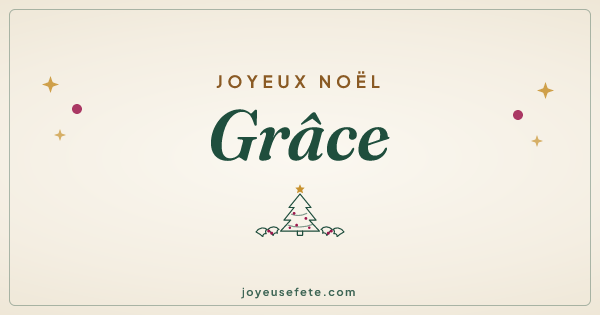 Image « Joyeux Noël Grâce » au format large