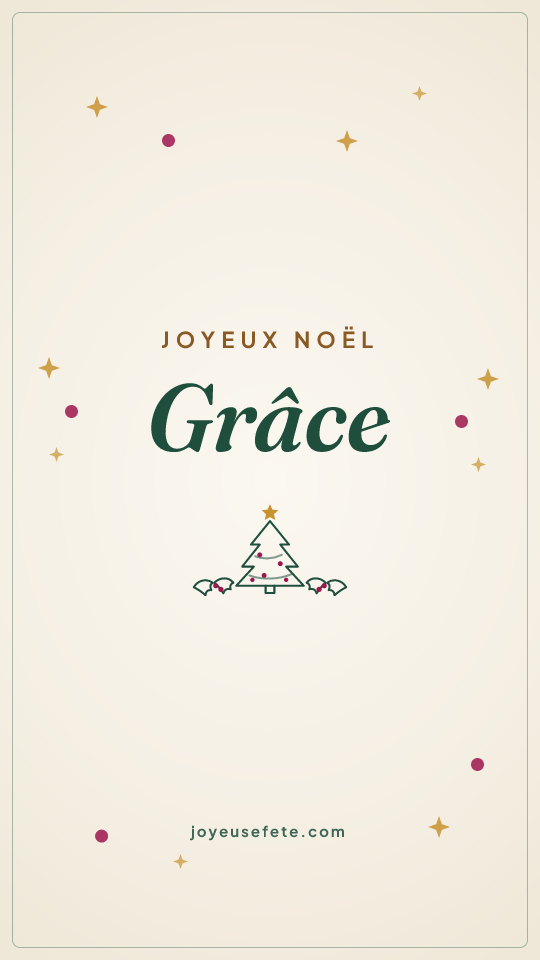 Image « Joyeux Noël Grâce » au format story