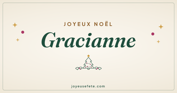 Image « Joyeux Noël Gracianne » au format large