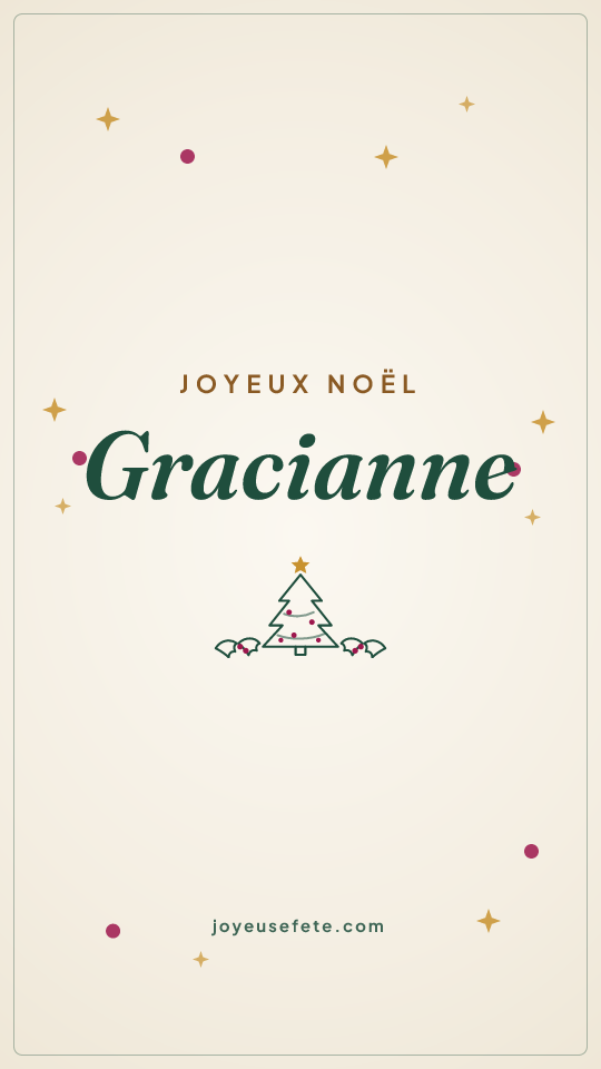 Image « Joyeux Noël Gracianne » au format story