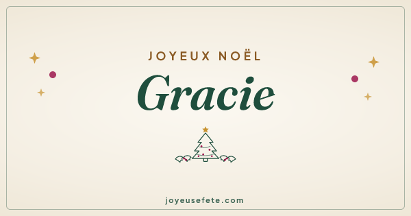 Image « Joyeux Noël Gracie » au format large