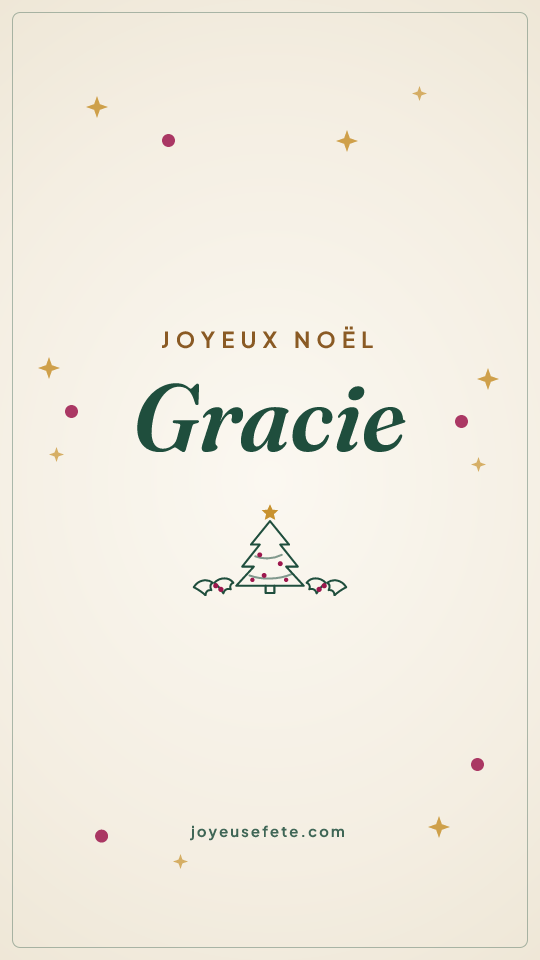 Image « Joyeux Noël Gracie » au format story