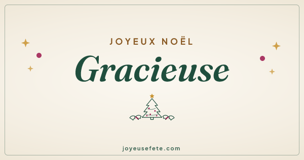 Image « Joyeux Noël Gracieuse » au format large