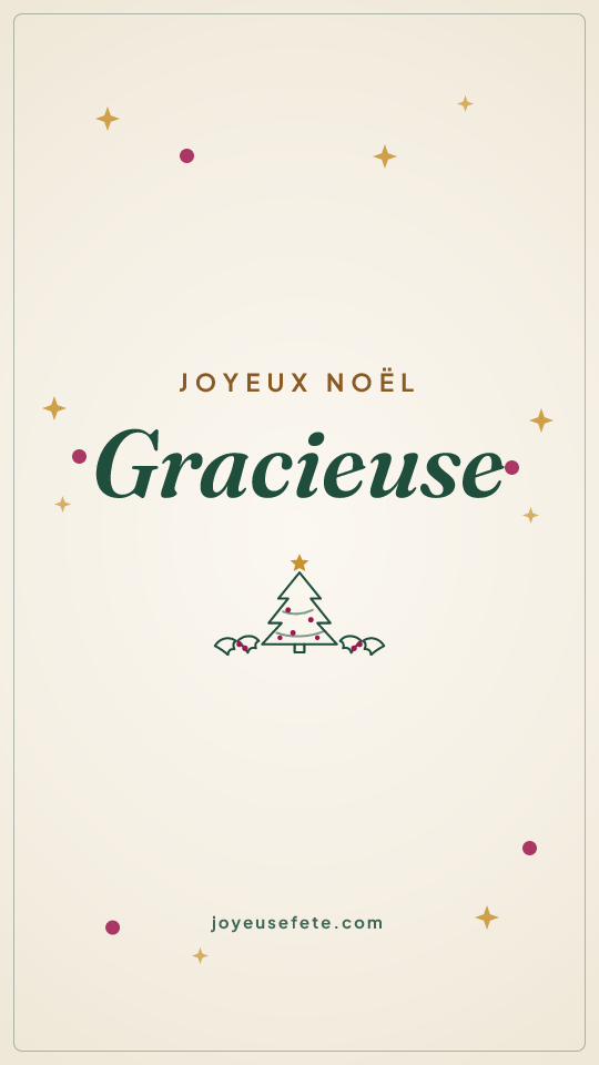 Image « Joyeux Noël Gracieuse » au format story
