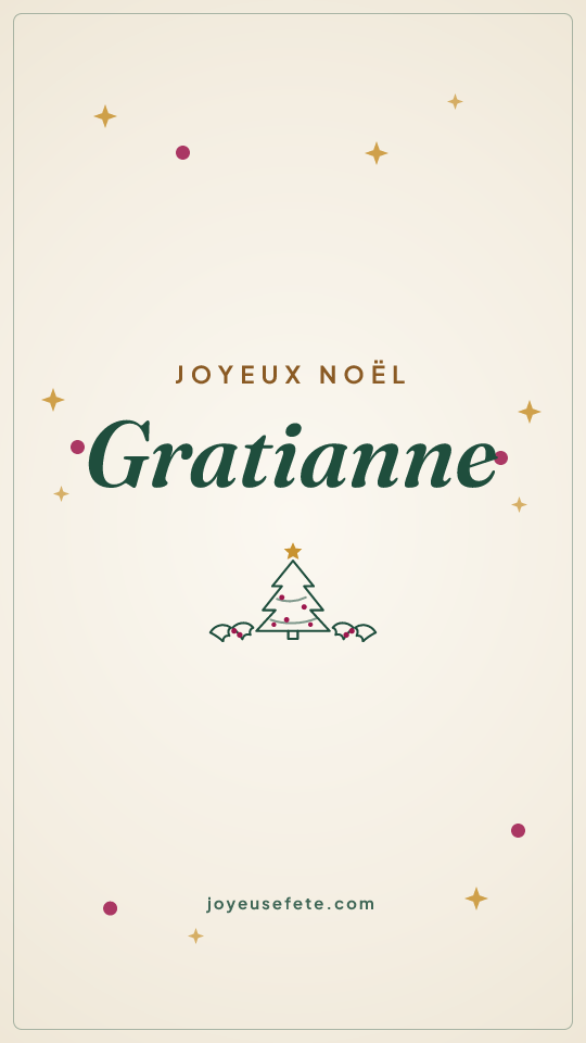 Image « Joyeux Noël Gratianne » au format story