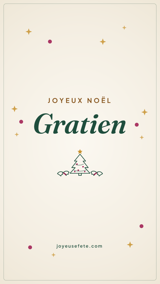 Image « Joyeux Noël Gratien » au format story
