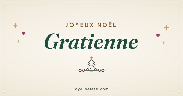 Image « Joyeux Noël Gratienne » au format large