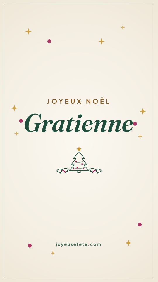 Image « Joyeux Noël Gratienne » au format story