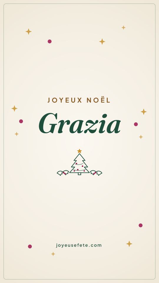 Image « Joyeux Noël Grazia » au format story