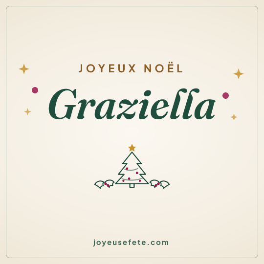 Image carrée « Joyeux Noël Graziella » pour WhatsApp