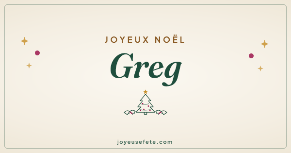 Image « Joyeux Noël Greg » au format large