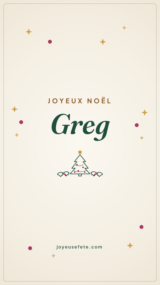 Image « Joyeux Noël Greg » au format story