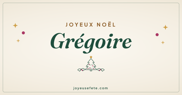 Image « Joyeux Noël Grégoire » au format large