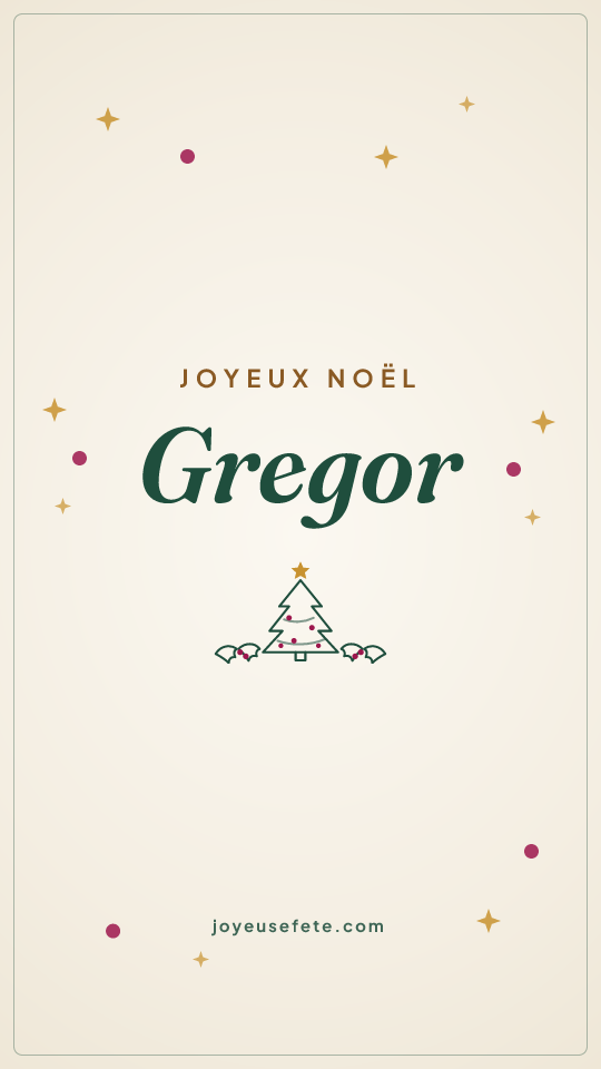 Image « Joyeux Noël Gregor » au format story