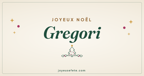 Image « Joyeux Noël Gregori » au format large