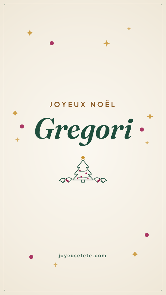 Image « Joyeux Noël Gregori » au format story