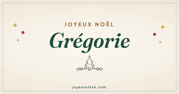 Image « Joyeux Noël Grégorie » au format large