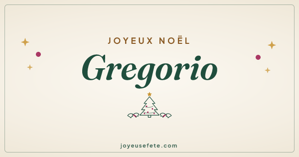 Image « Joyeux Noël Gregorio » au format large