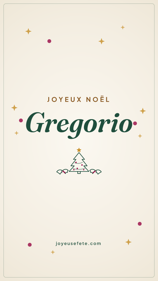 Image « Joyeux Noël Gregorio » au format story