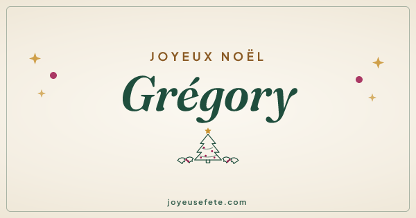 Image « Joyeux Noël Grégory » au format large