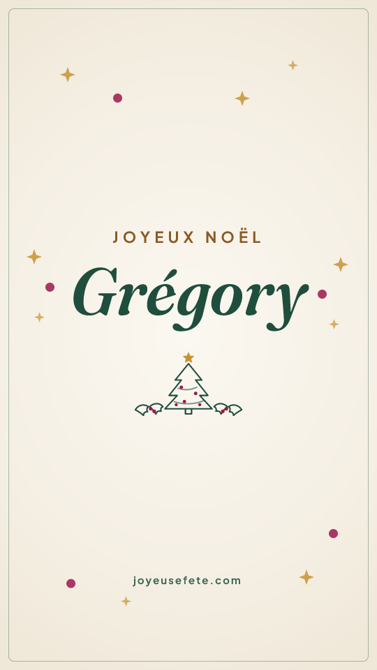 Image « Joyeux Noël Grégory » au format story