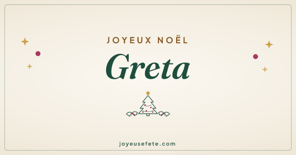 Image « Joyeux Noël Greta » au format large