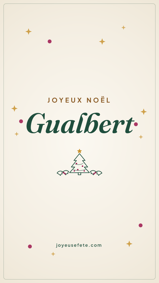 Image « Joyeux Noël Gualbert » au format story