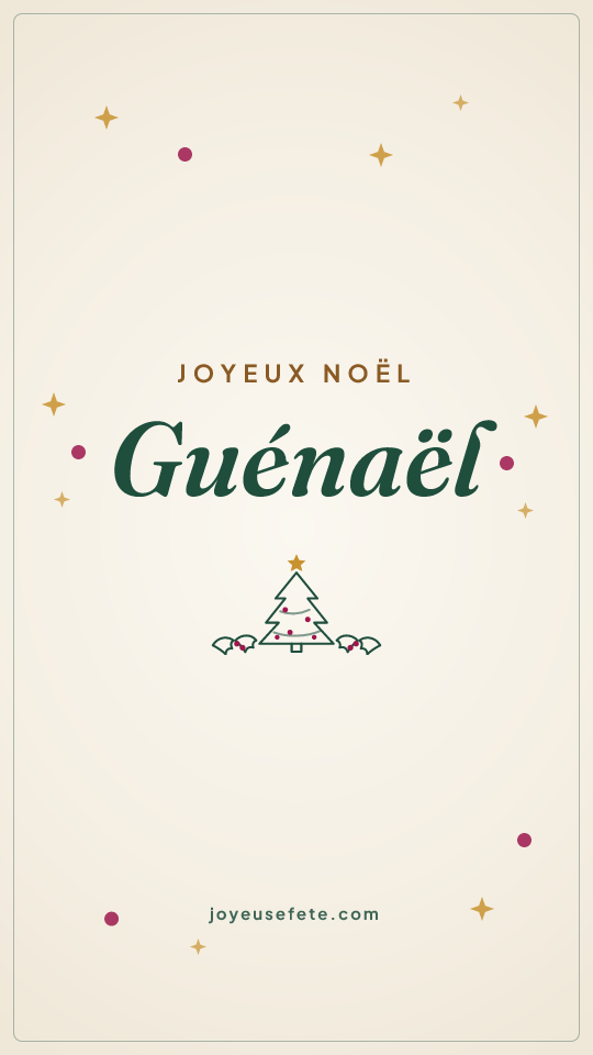 Image « Joyeux Noël Guénaël » au format story
