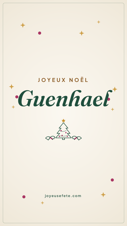 Image « Joyeux Noël Guenhael » au format story