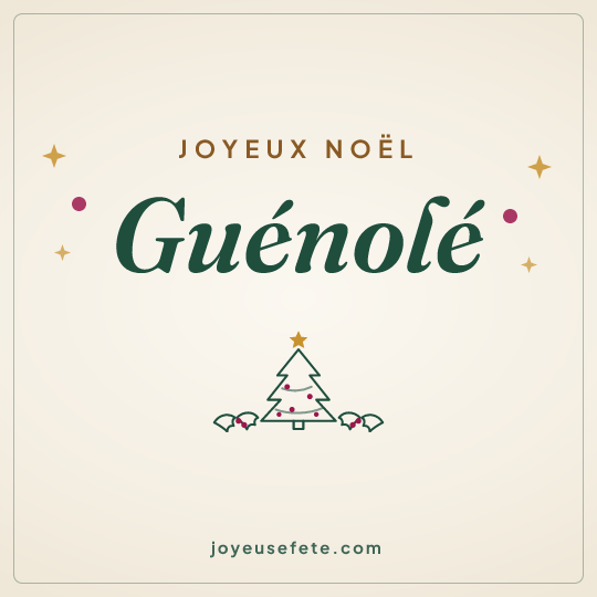 Image carrée « Joyeux Noël Guénolé » pour WhatsApp
