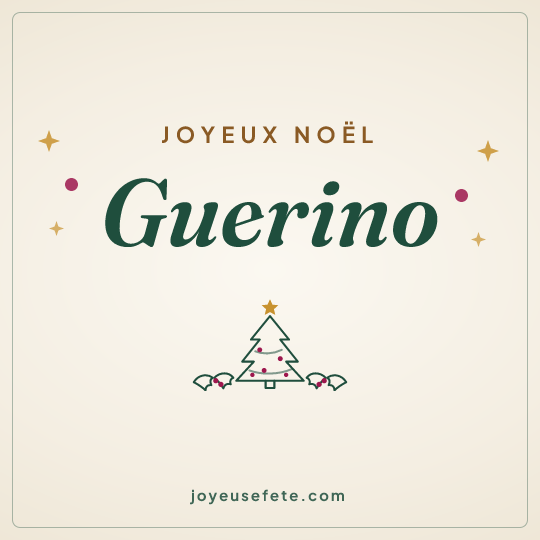 Image carrée « Joyeux Noël Guerino » pour WhatsApp
