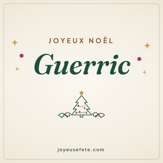 Image carrée « Joyeux Noël Guerric » pour WhatsApp