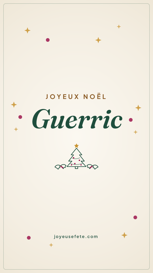 Image « Joyeux Noël Guerric » au format story