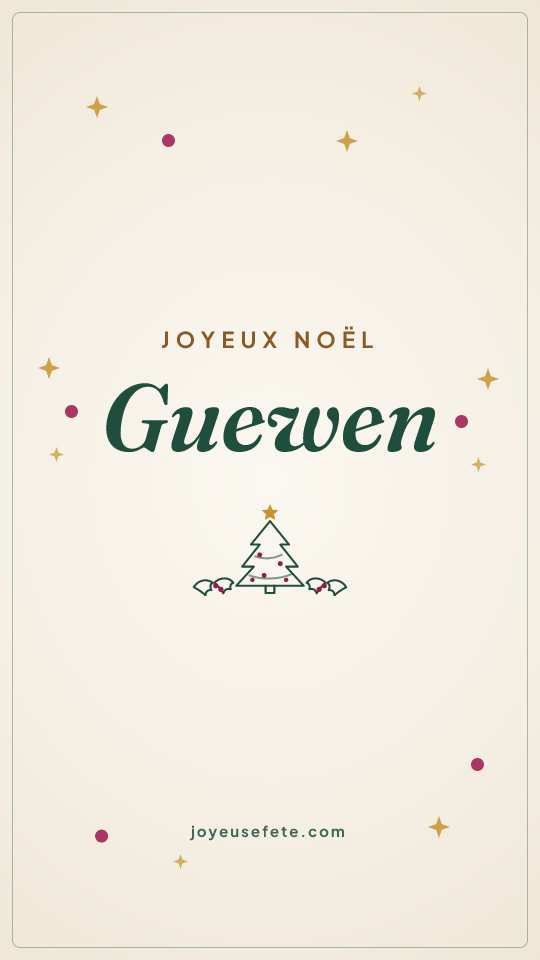 Image « Joyeux Noël Guewen » au format story