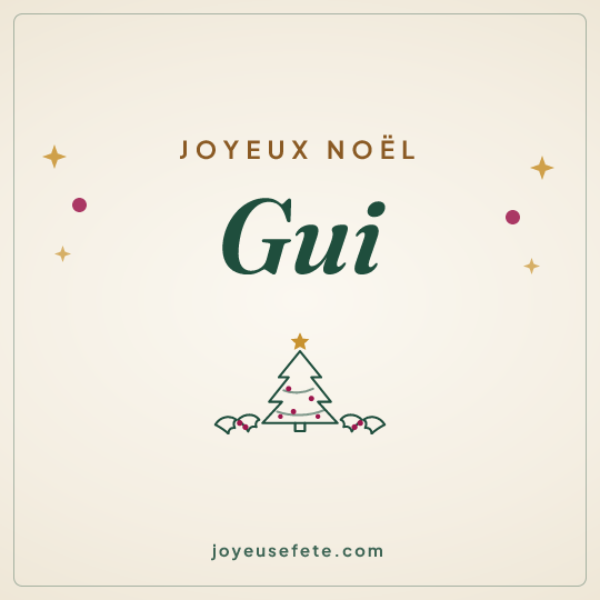 Image carrée « Joyeux Noël Gui » pour WhatsApp