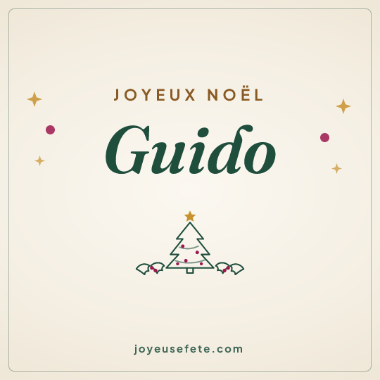 Image carrée « Joyeux Noël Guido » pour WhatsApp