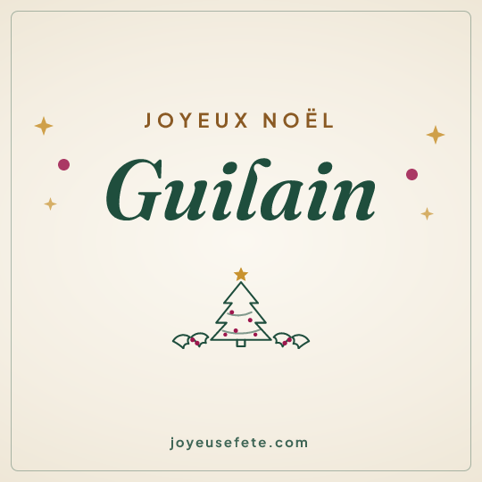 Image carrée « Joyeux Noël Guilain » pour WhatsApp