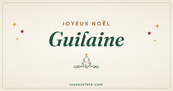 Image « Joyeux Noël Guilaine » au format large