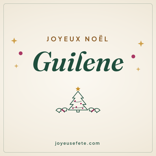 Image carrée « Joyeux Noël Guilene » pour WhatsApp