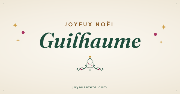 Image « Joyeux Noël Guilhaume » au format large
