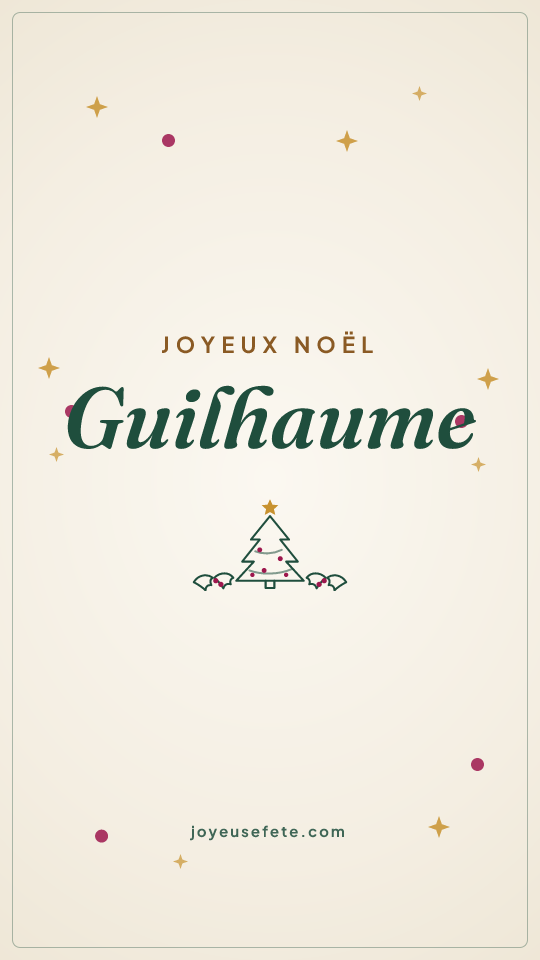 Image « Joyeux Noël Guilhaume » au format story